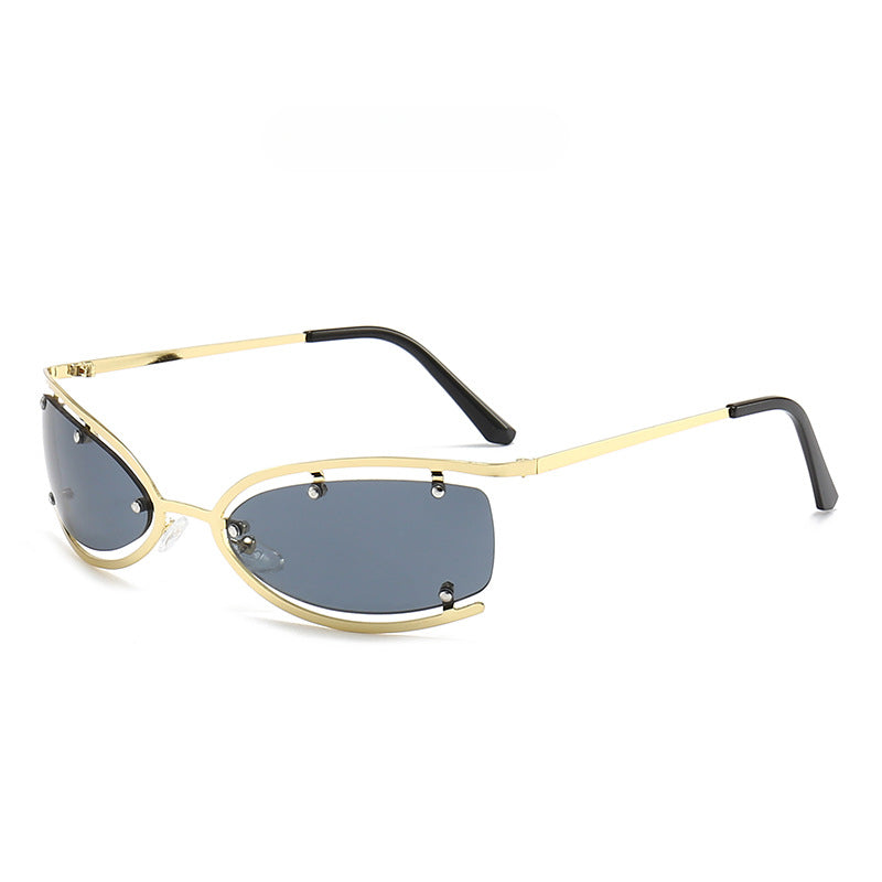 Wholesale Metal Hollowed Out PC Sunglasses